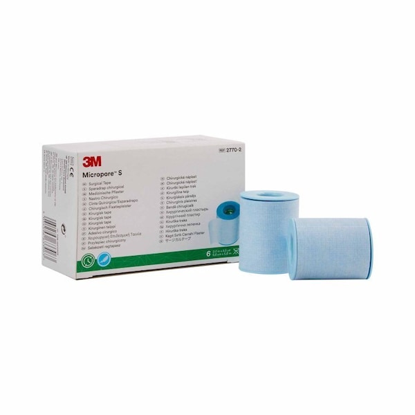 3M Micropore Medical Tape Blue 2 Inch X 5-1/2 Yard Silicone NonSterile, 6PK 2770-2 - main